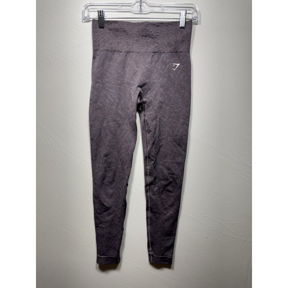 Gymshark Adapt Animal Seamless Leggings, Asphalt Grey/Black, Size S